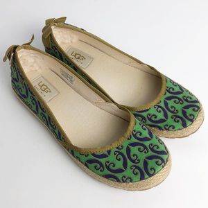 Ugg Green Espadrilles. 7.5.